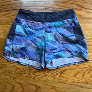 Athleta Girl record breaker 3” short in blue and purple size XL / 14